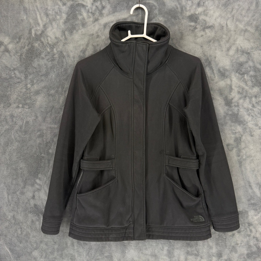 The North Face Womens Black Softshell Fleece Lined Jacket A8XR‎ Size Medium